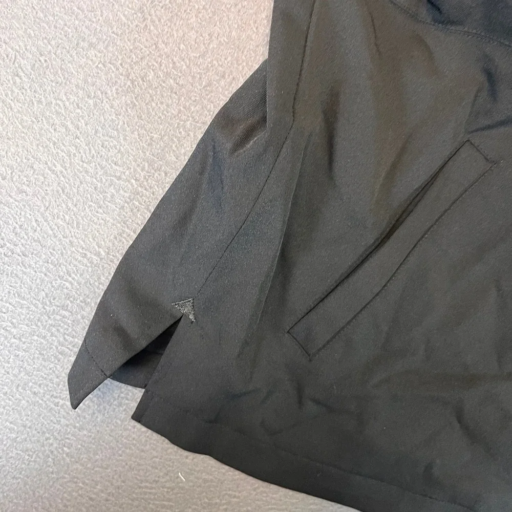 Debra‎ deRoo Black Womens Size Large Zip Up Jacket Windbreaker Shell Vintage Pkt